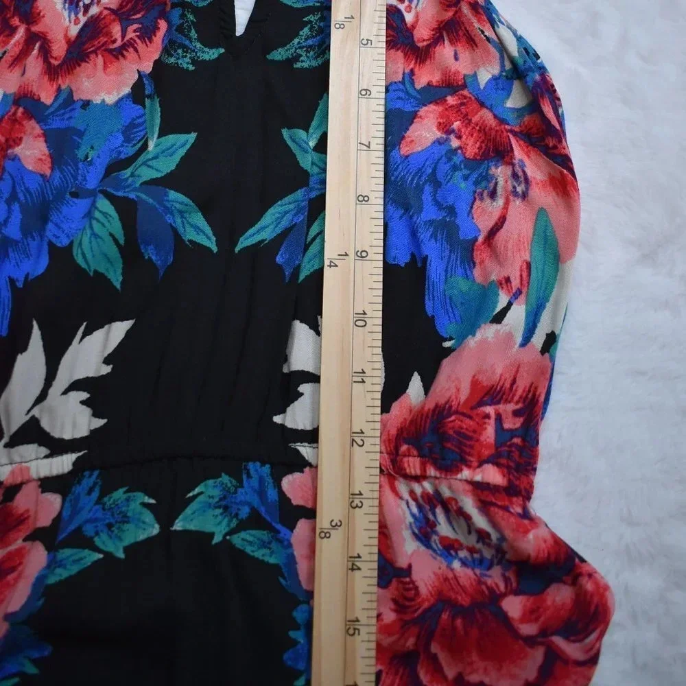 Hawaiian Floral Maxi Dress Sz S Tasseled Tropical Boho Cruisewear Beach Travel - Picture 14 of 16